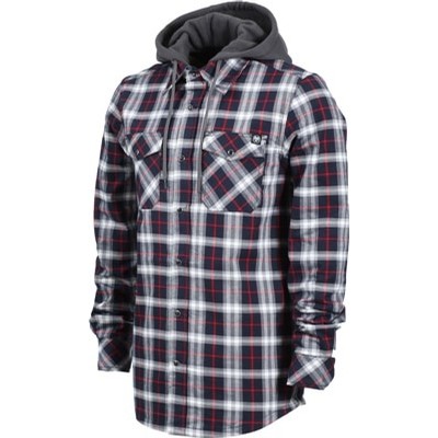 red black flannel hoodie