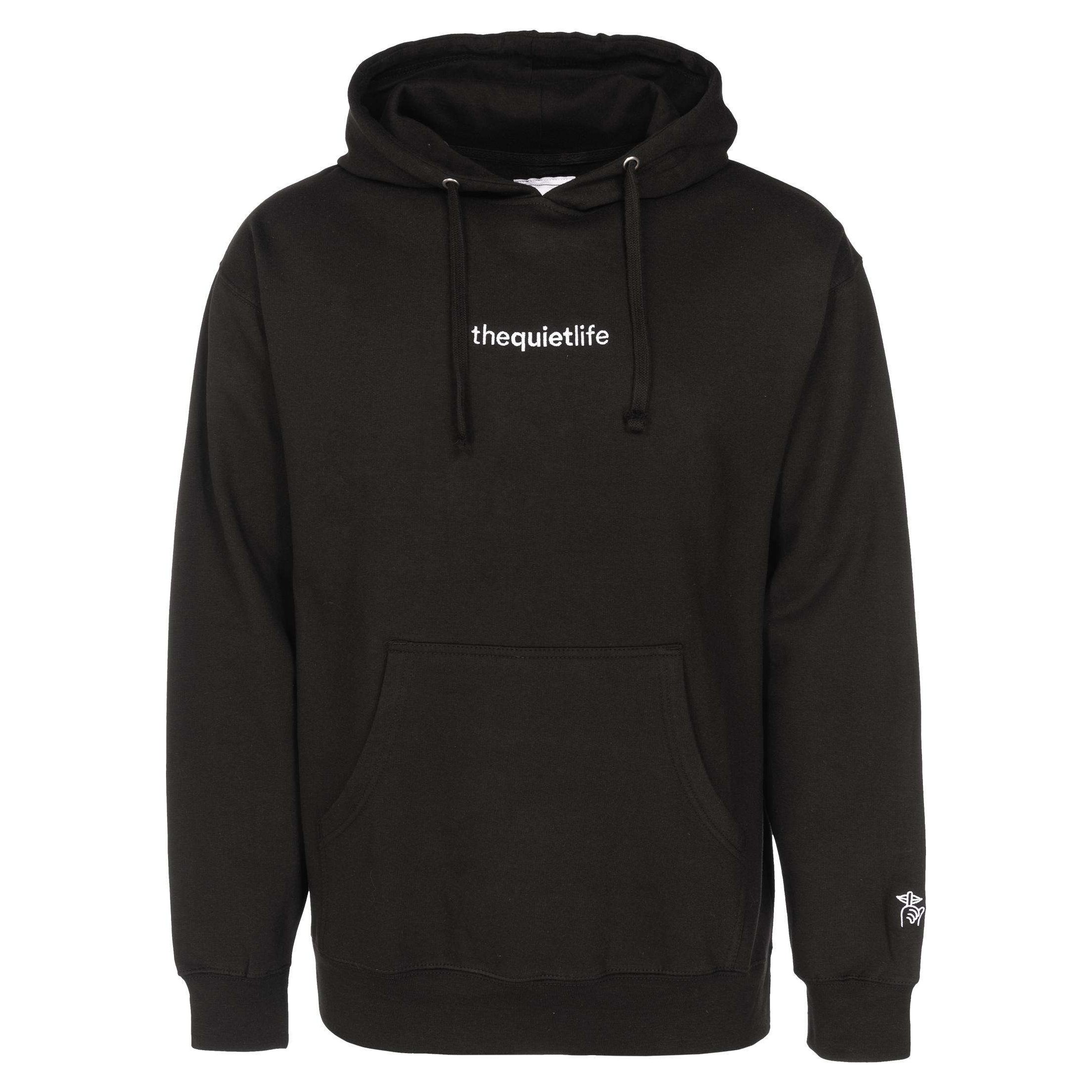 black hoodie embroidered