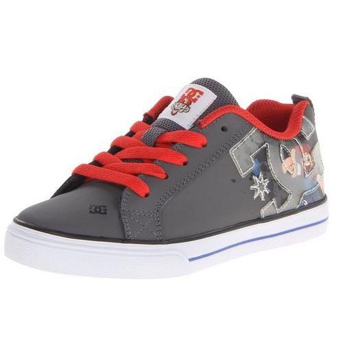 DC Court Graffik Vulc (Grey/Red) Youth Shoes at Denver