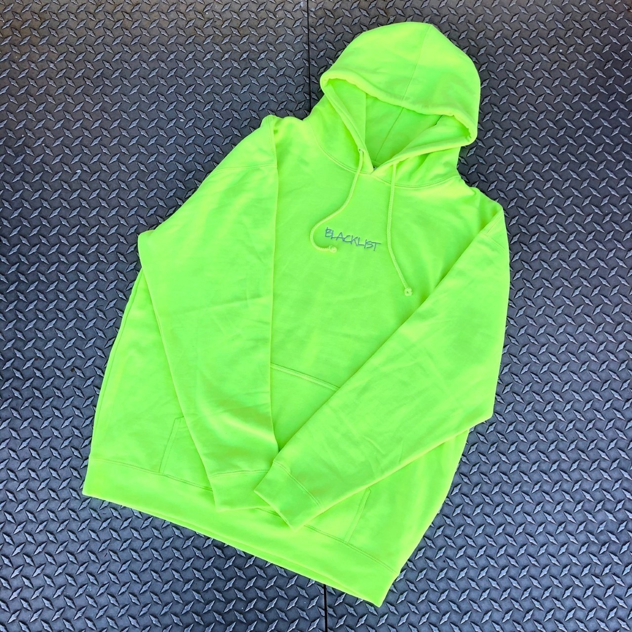 safety green zipper hoodie