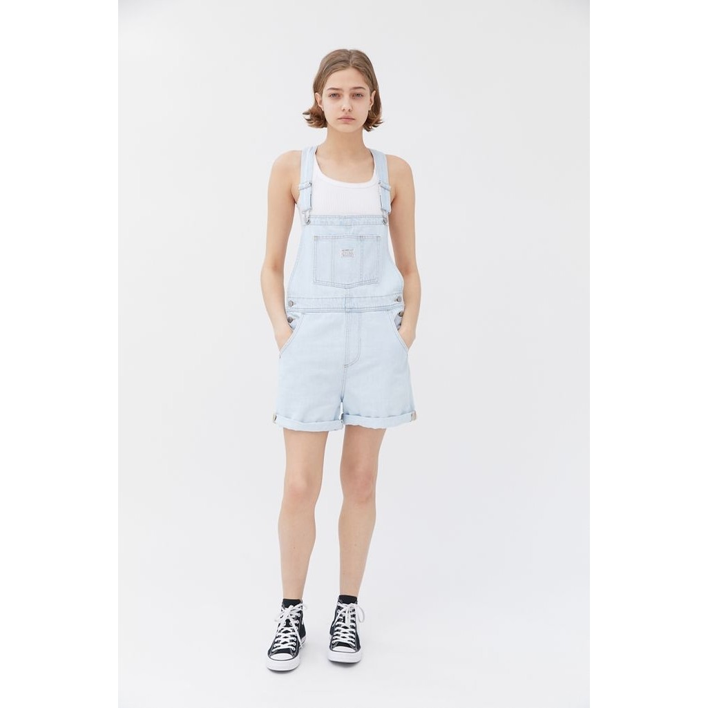 levi's vintage shortalls white