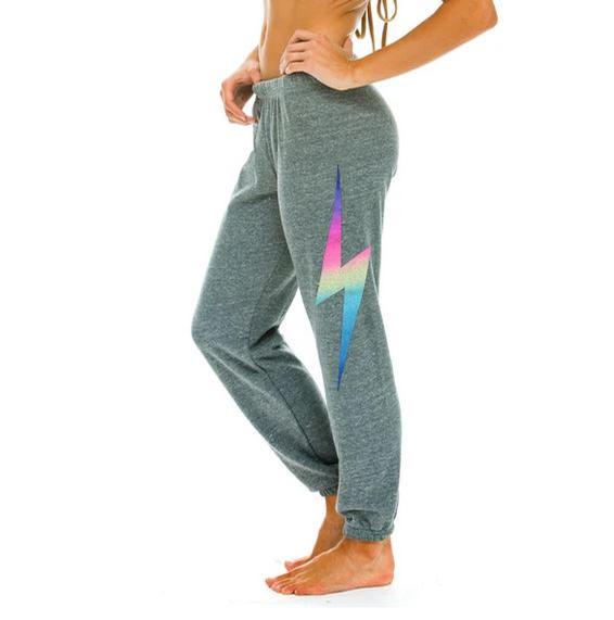 aviator nation sweatpants pink