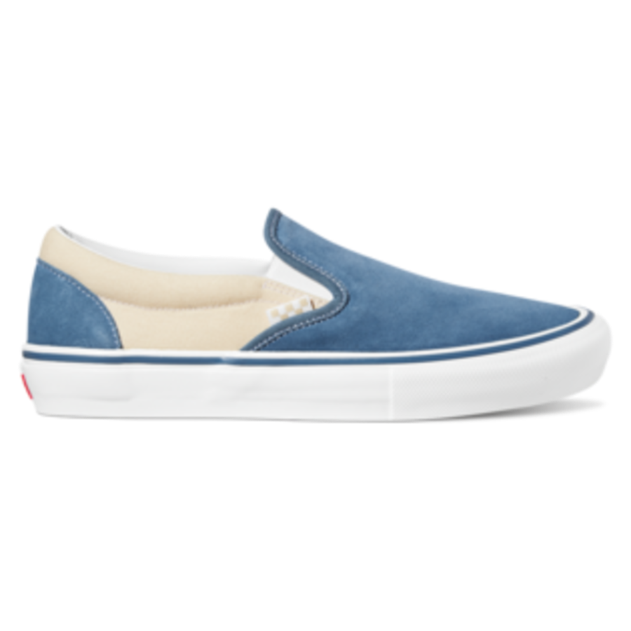 Vans Skate Slip On Cream Light Navy 8