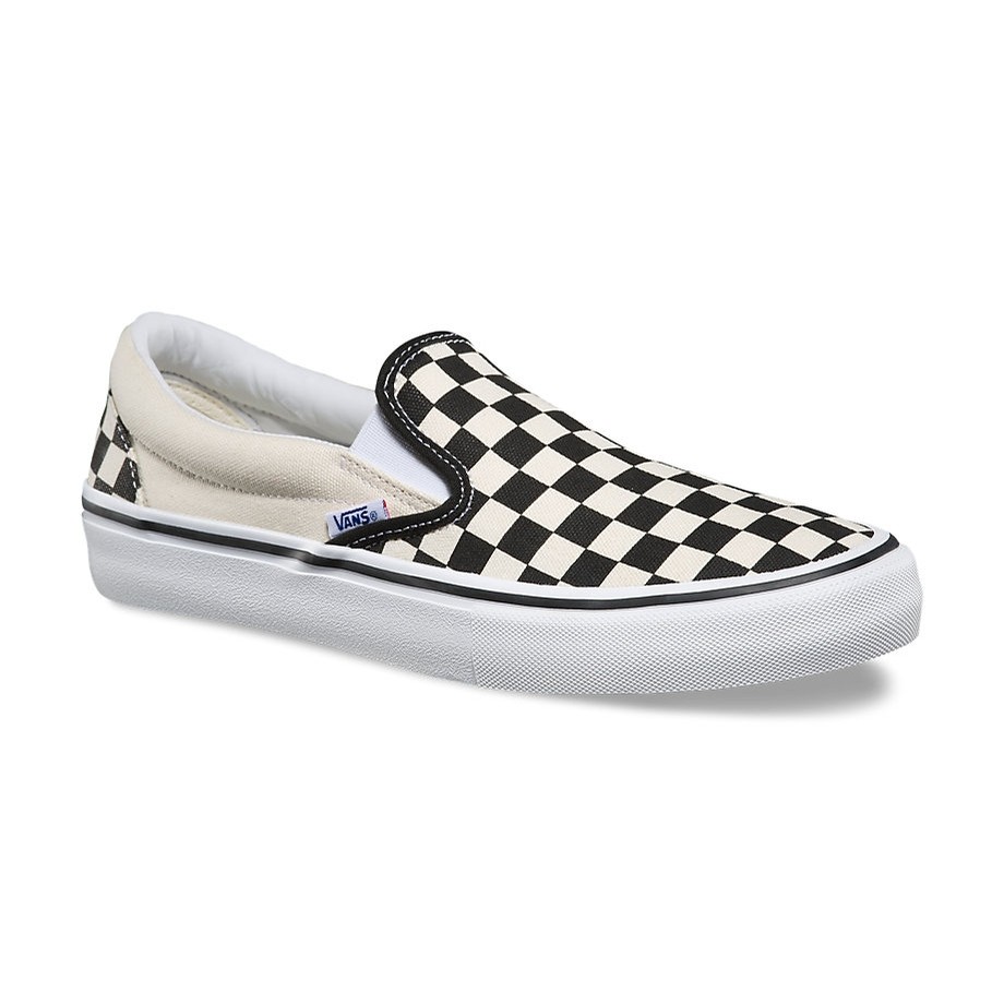 vans slip on checkerboard gray