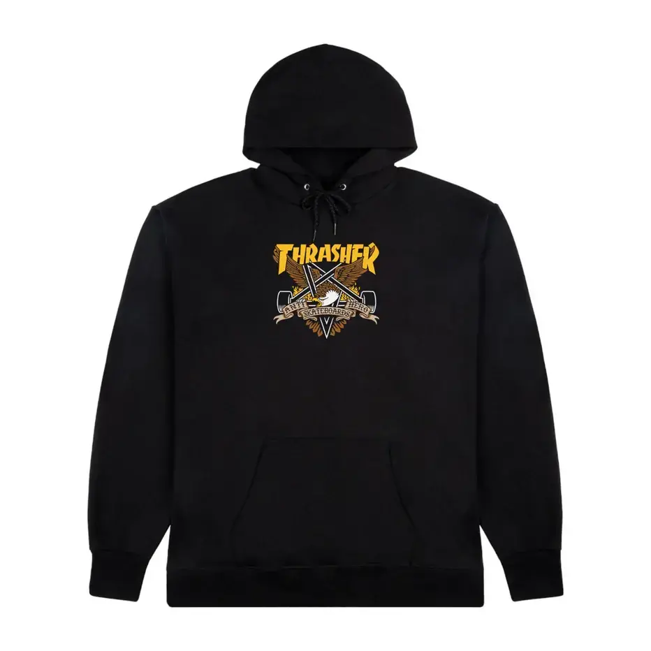 Thrasher Thrasher x Antihero Eaglegram Hoodie Black Hooded Sweatshirts at Cal Surf