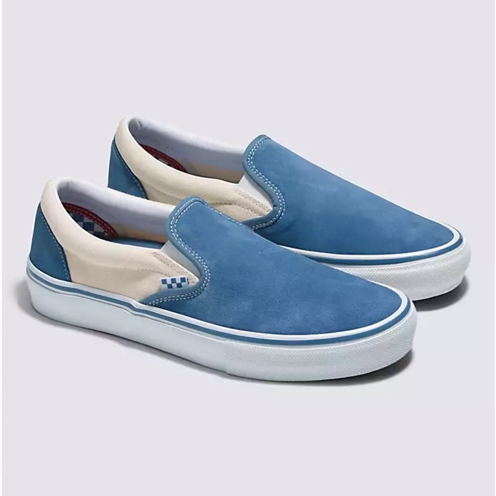 Cream slip on vans online