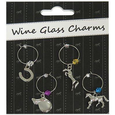 Game Day Wine Charms - Red & Black