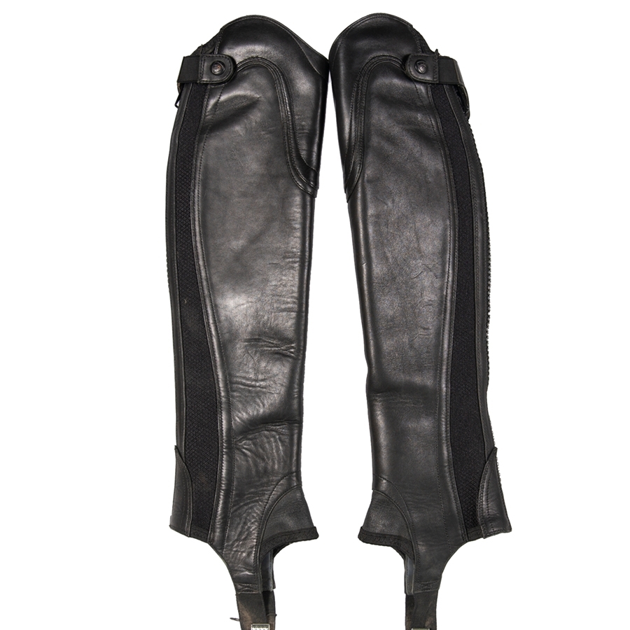 Ariat Consigned Volant Show Half Chap Black XS Tall Half Chaps at Chagrin Saddlery Main