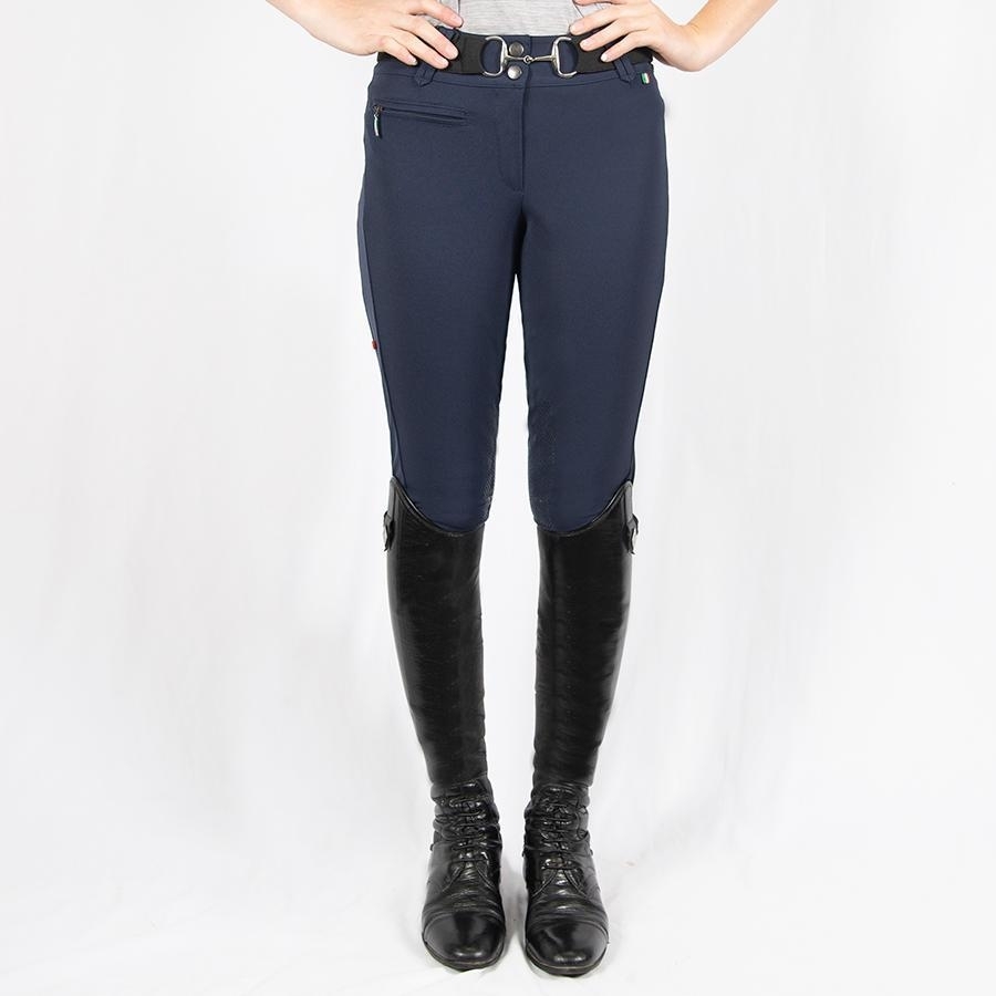 For Horses Ladies Emma Knee Patch Breech Navy Blue Ladies Breeches At