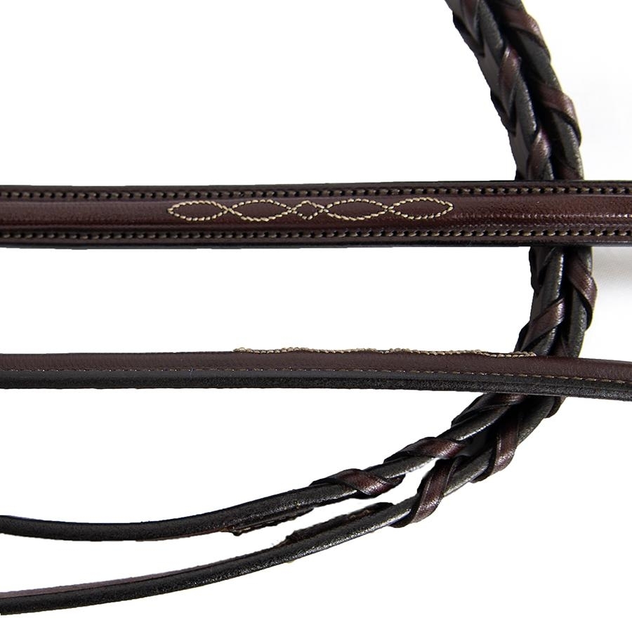 Edgewood Leather Pre Oiled 58 In Raised Fancy Stitched Laced Reins