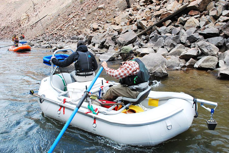 💥 NEW FRAMES! Introducing the plug-n-play Gunnison 2-Bay Raft Fishing  Frame - One Arm Anchor System. A stealth fishing machine for sma