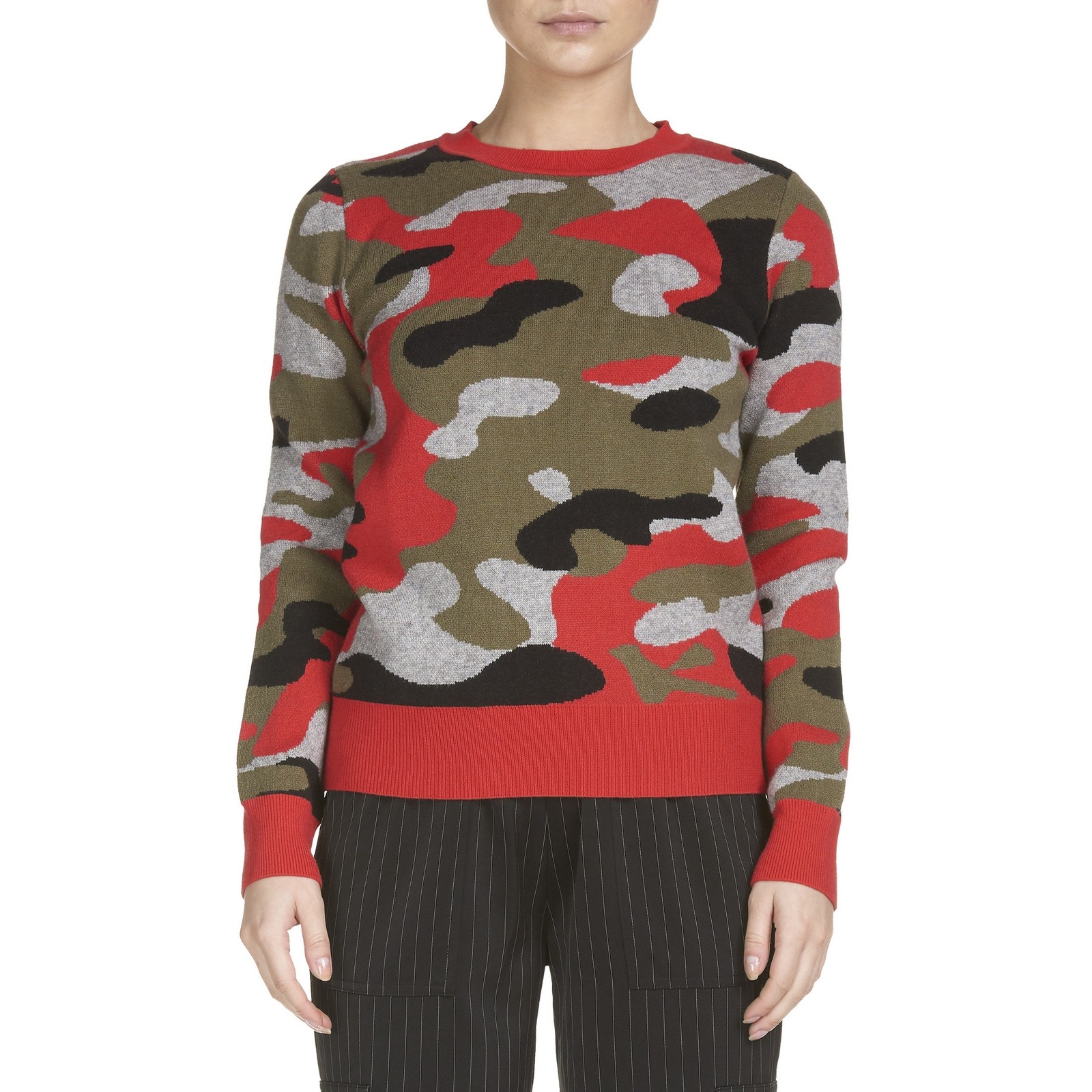 red camo sweater