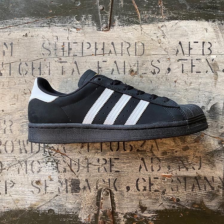 adidas originals workshop superstar in black and white