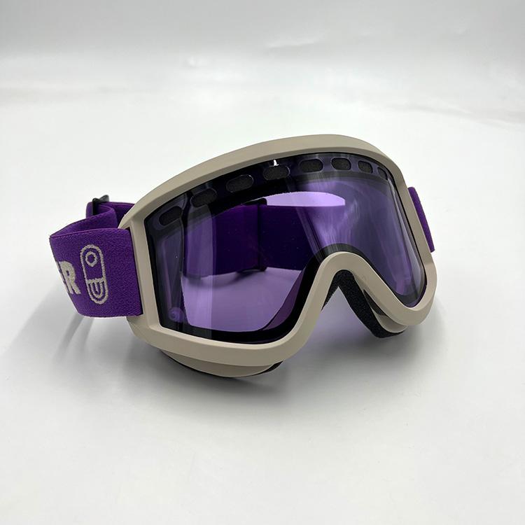 Airblaster Air Goggle Warm Grey Matte Purple Lens Eyewear at