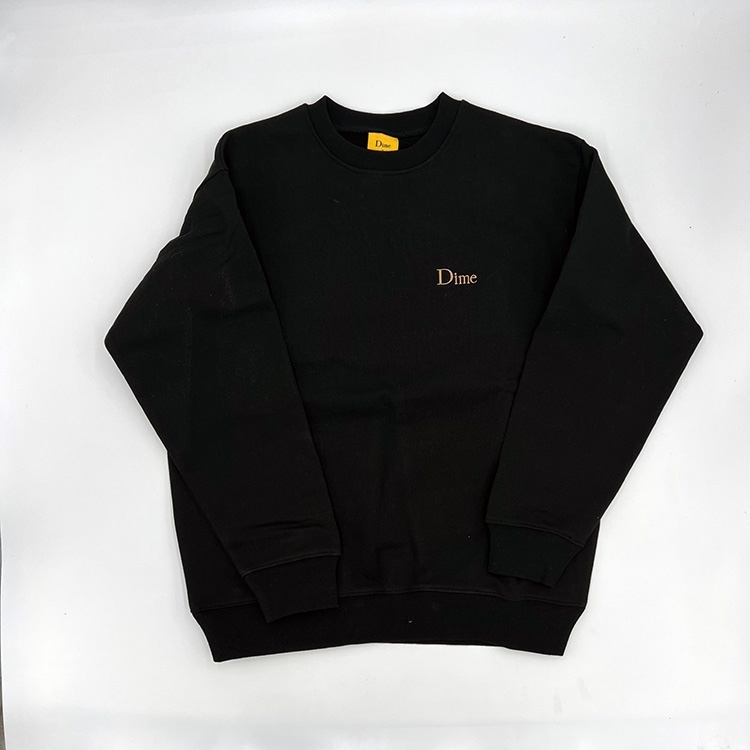 DIME Classic Small Logo Crewneck (Black) Sweatshirts at Emage