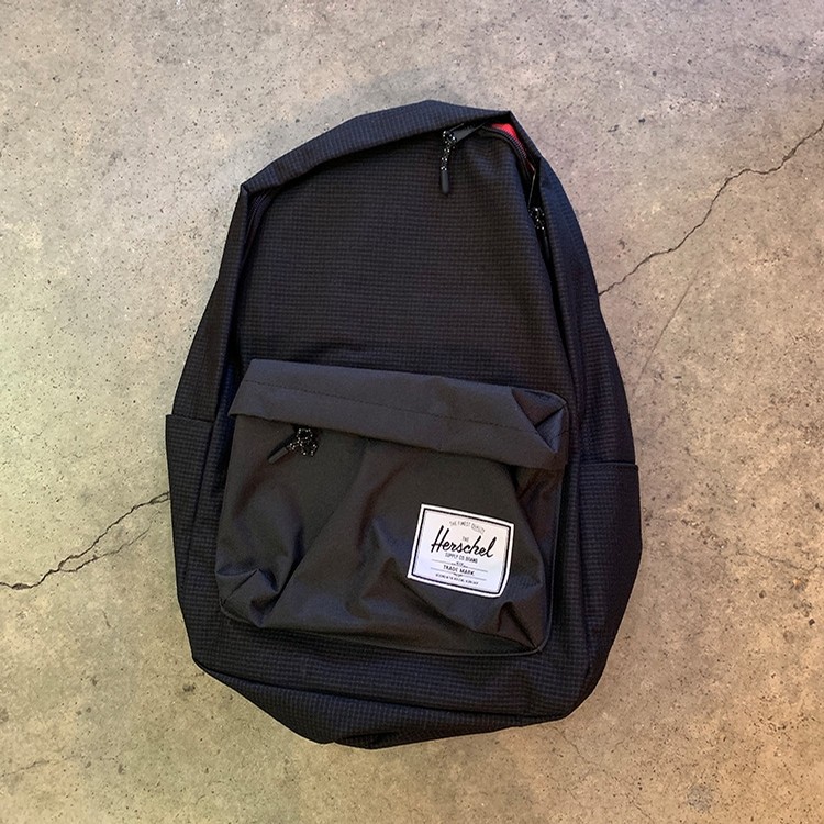 herschel black grid backpack