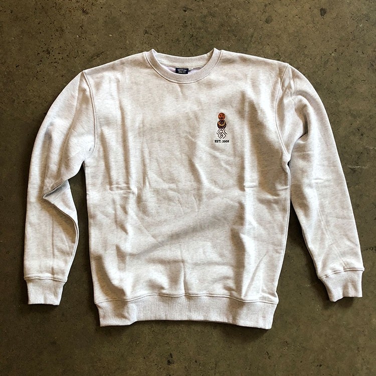 Quartersnacks Embroidered Snackman Crew (Ash Grey) Sweatshirts at Emage  Colorado, LLC