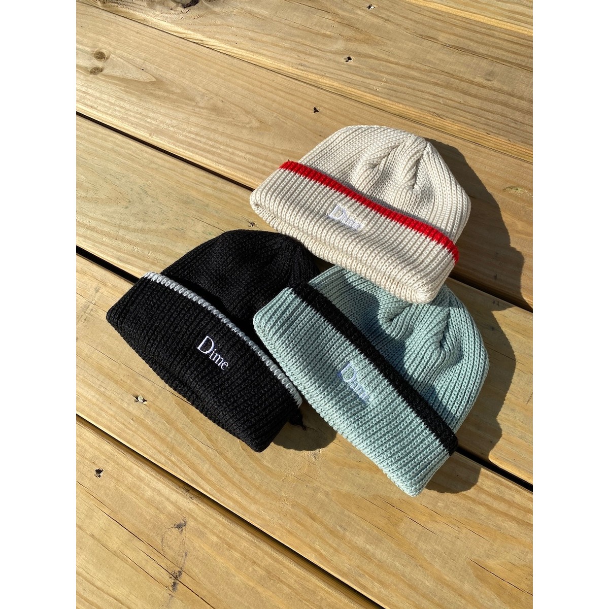 line beanie