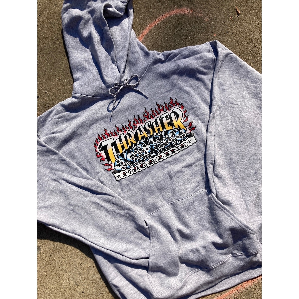 thrasher krak skulls hoodie