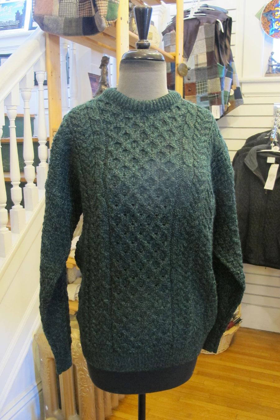 Aran Woollen Mills Irish Sweater Aran Blackwatch Clothing Knitwear at ...