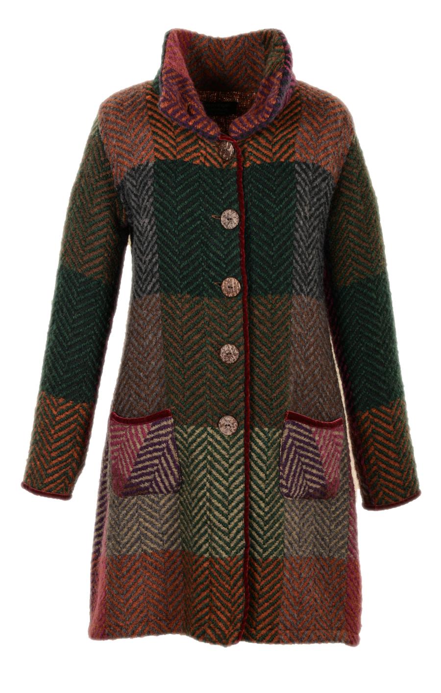 Branigan Weavers Irish Wool Coat Emma (Multi Mulberry) Clothing Capes ...