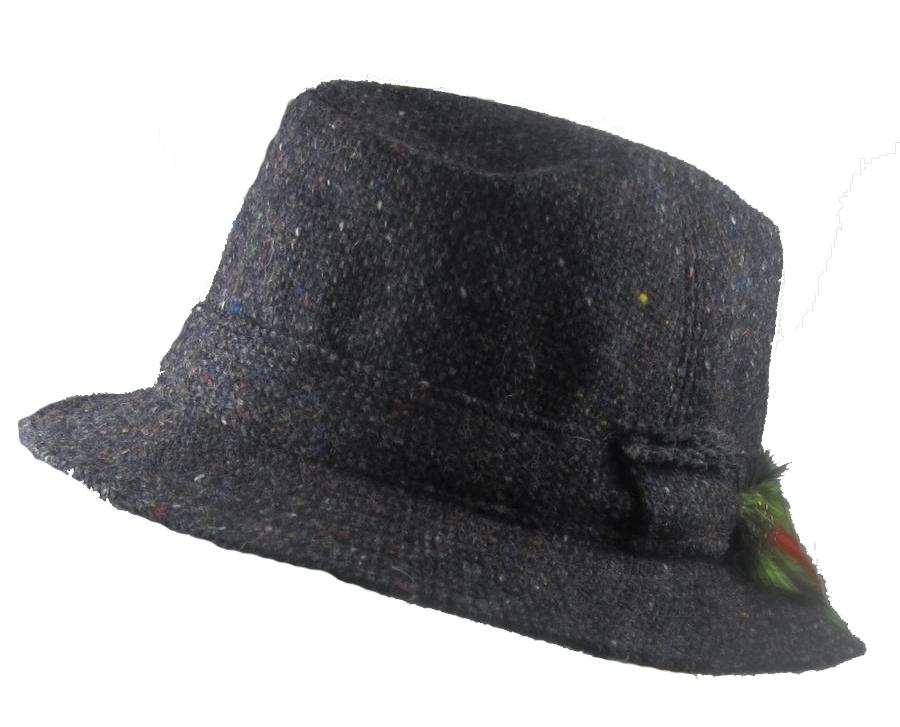 Hanna Hats Irish Walking Hat (Charcoal Speckled) Clothing Caps Hats at ...