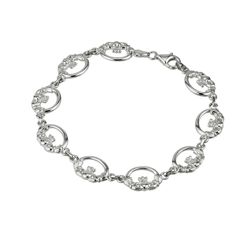 Solvar Jewelry Silver Claddagh Bracelet Jewelry Bracelets Bangles at ...