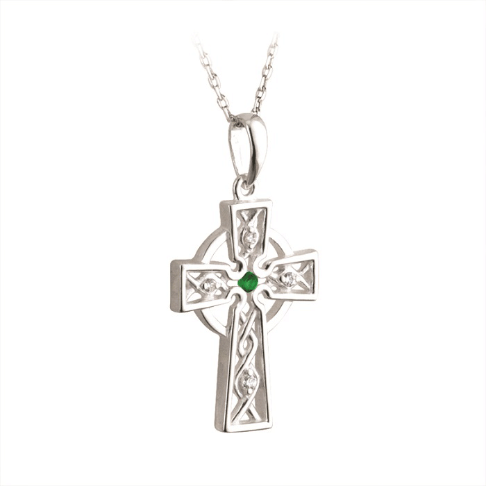 Solvar Jewelry Silver Cross With Stones Jewelry Crosses at Irish on Grand