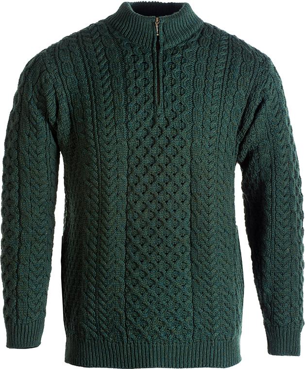 Aran Woollen Mills Half Zip Irish Sweater Clothing Knitwear at Irish on ...