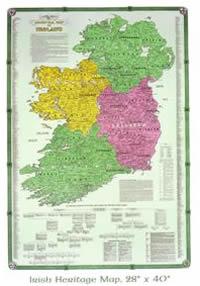 IRP Ancestral Map of Ireland Gifts Family Crests at Irish on Grand