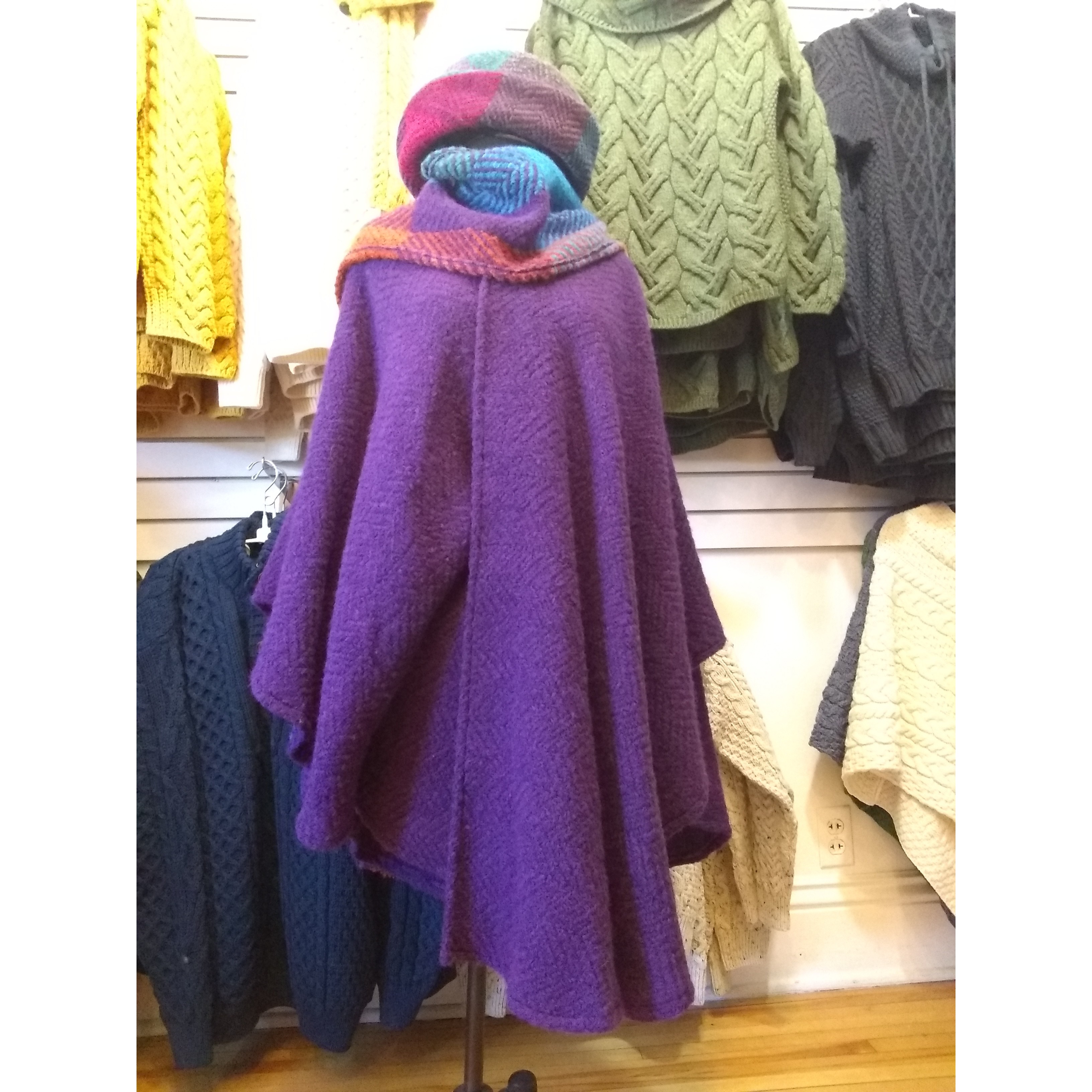 Branigan Weavers Irish Cape Ciara (Mulberry) Clothing Capes Shawls at ...