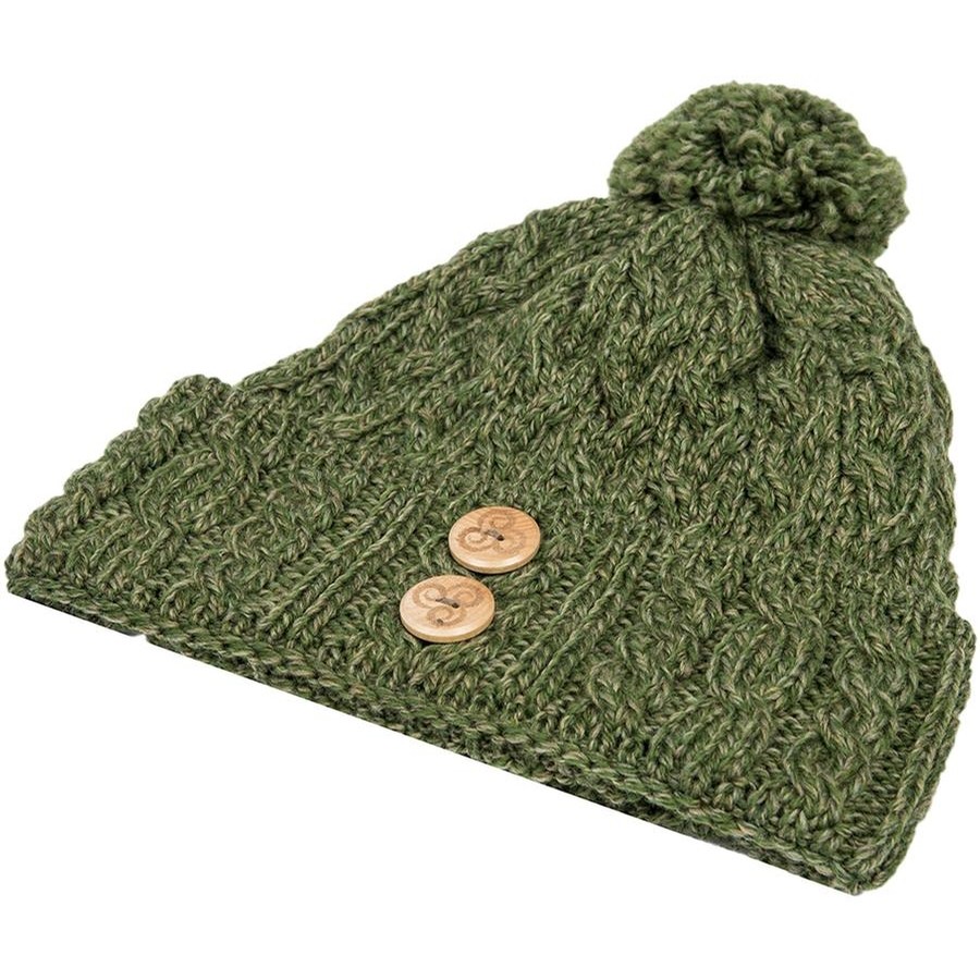 Aran Woollen Mills Irish Knit Hat (Green) Clothing Caps Hats at Irish