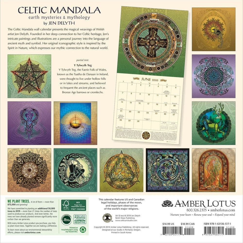 Keltic Designs Celtic Mandala Calendar Gifts For Home at Irish on Grand