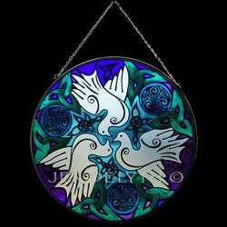 stained glass dove