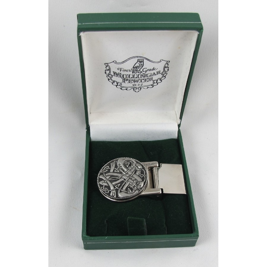 Mullingar Pewter Celtic Dragon Money Clip For Him at Irish on Grand