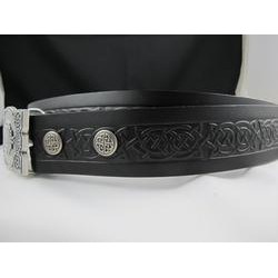 Lee River Leather Celtic Knot Leather Belt Clothing Accessories at ...