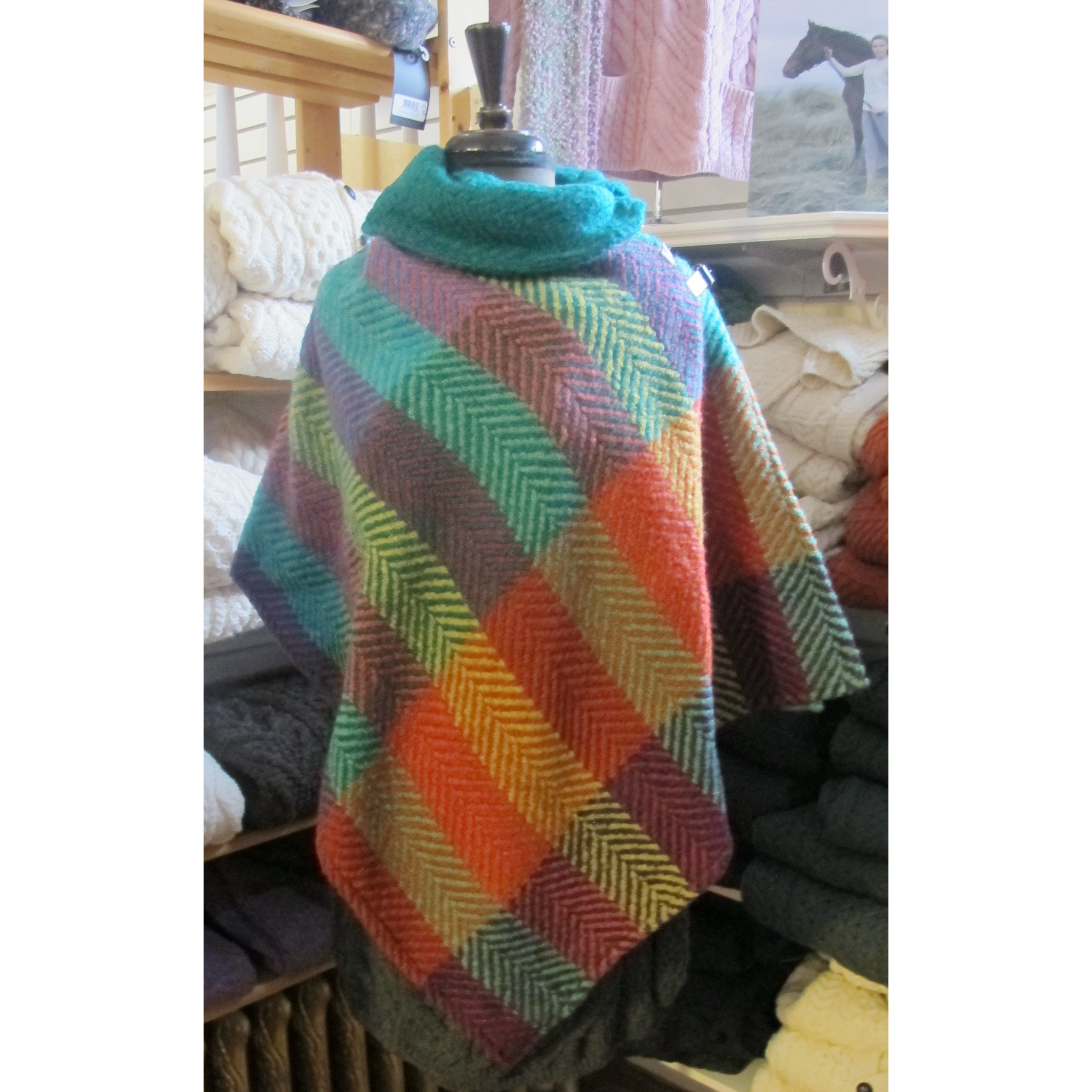 Branigan Weavers Irish Shawl Collar Cape (Multi Lt Green) Clothing ...