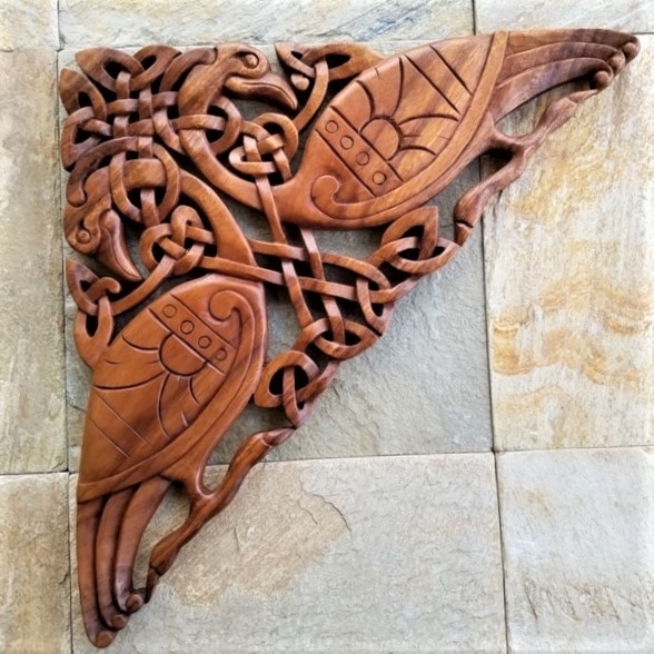 BF Celtic Geese Woodcarving Gifts For Home For Wall at Irish on Grand