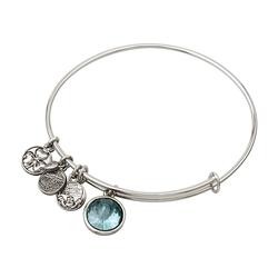 aquamarine charm bracelet