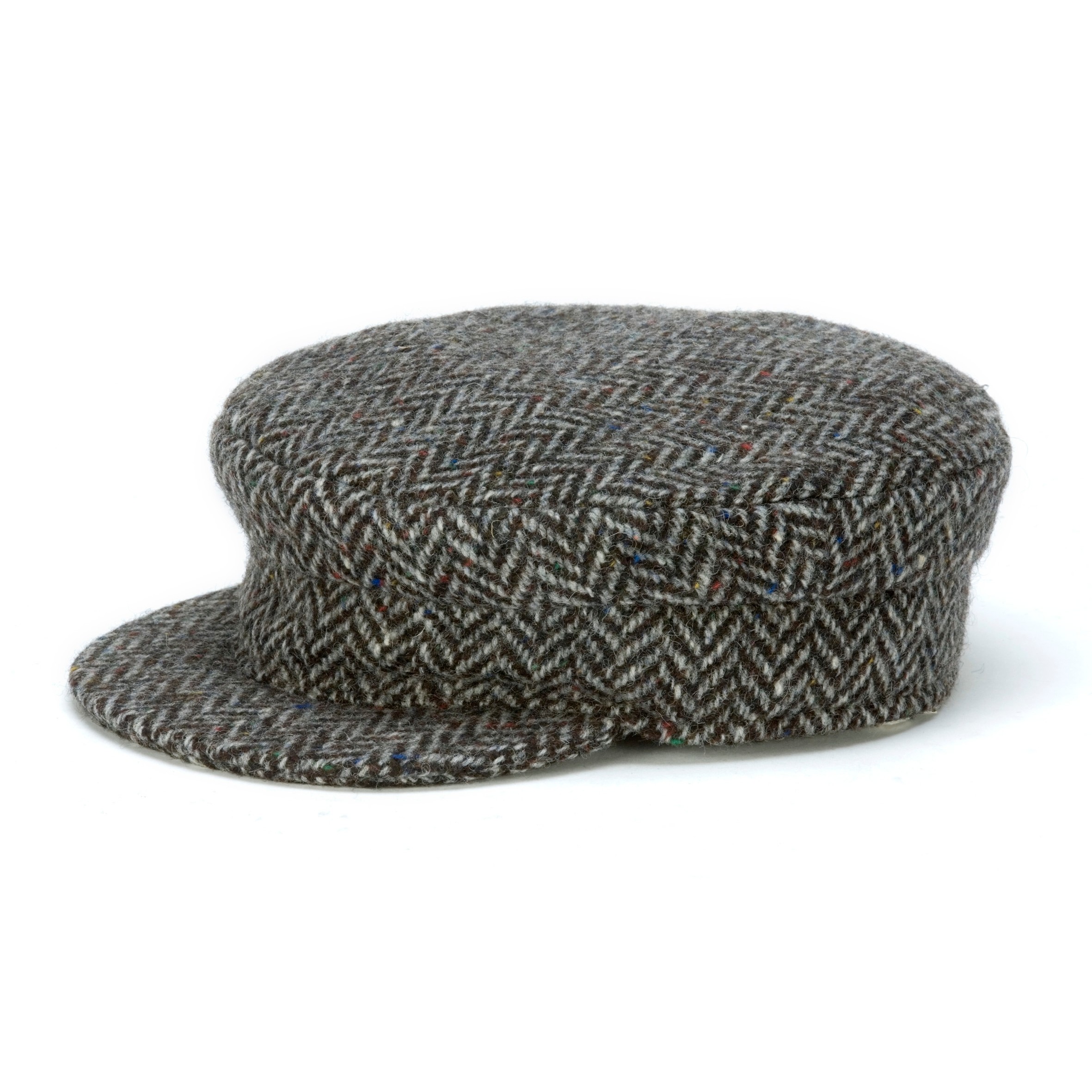 Hanna Hats Skipper Cap (Black and White Herringbone) Clothing Caps Hats ...