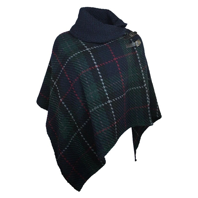 Branigan Weavers Irish Shawl Collar Cape (Hunter Plaid) Clothing Capes ...