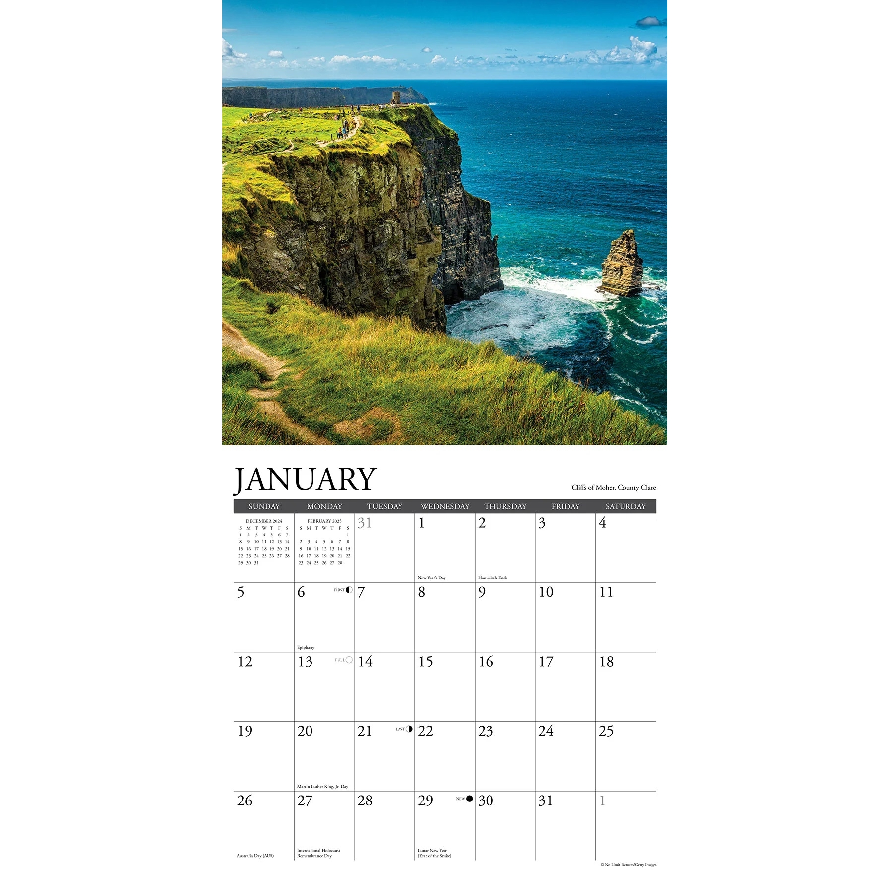 Burke and Hogan Ireland 2025 Wall Calendar Gifts For Home For Wall at