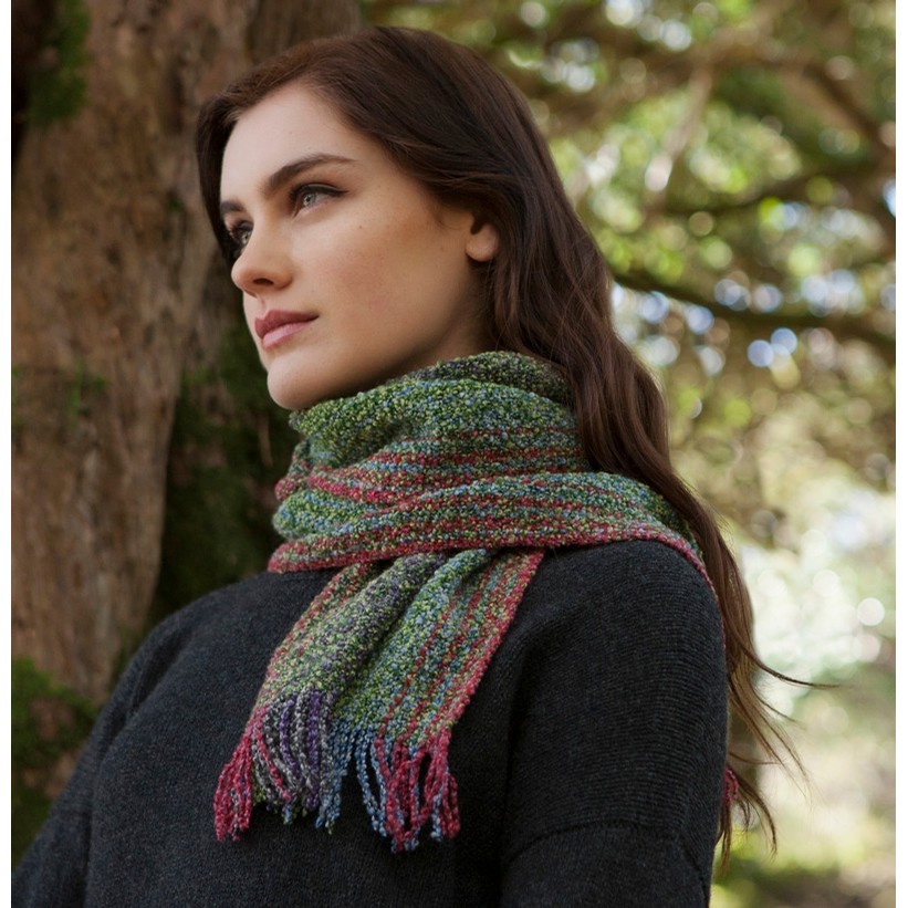 Muckross Weavers Irish Heather Brick Red Skellig Scarf Clothing ...