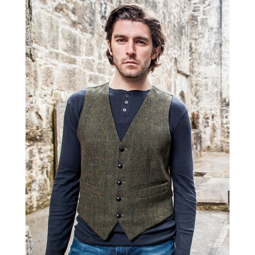 salaris Betrouwbaar lezer Muckross Weavers Irish Tweed Waistcoat Vest (Green) Clothing Tops at Irish  on Grand