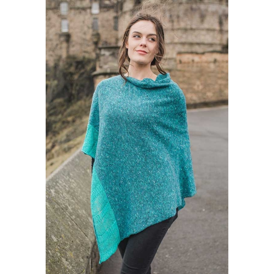 Baber Scottish Knitwear Design Donegal Wool Cape (Spearmint) Clothing ...