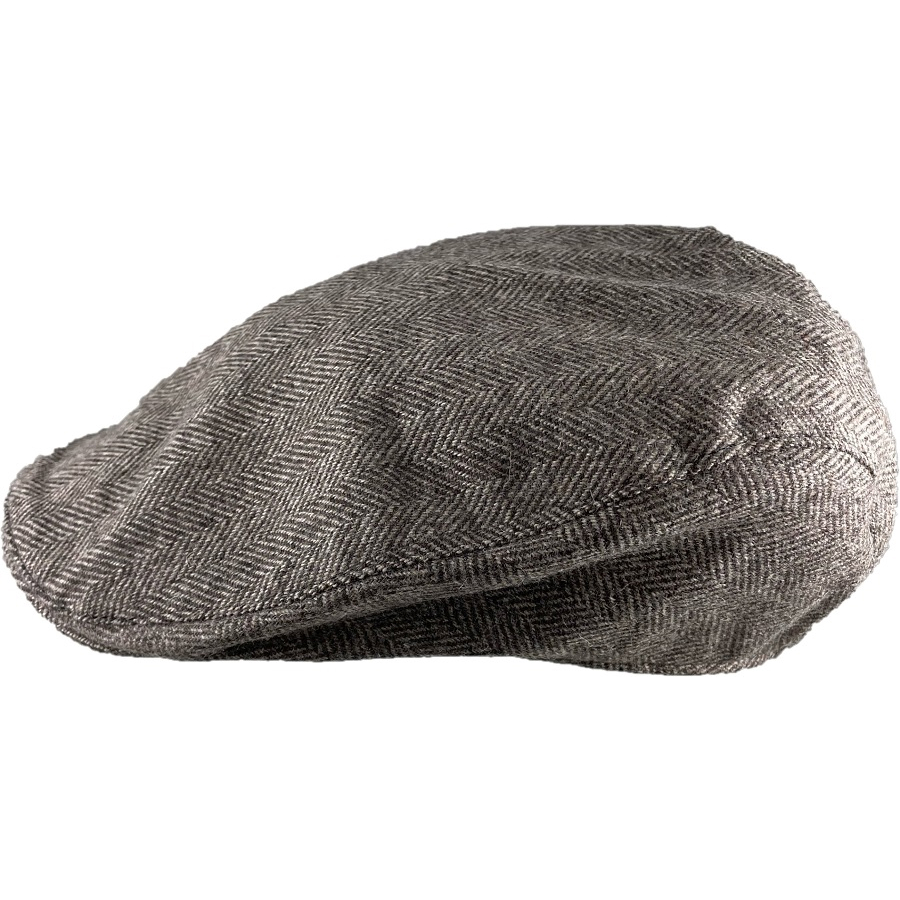 Hanna Hats Irish Touring Cap (Taupe Herringbone Tweed) Clothing Caps ...