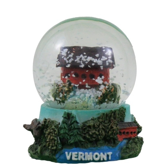 Vermont Illustrating Mini Bridge Snowglobe