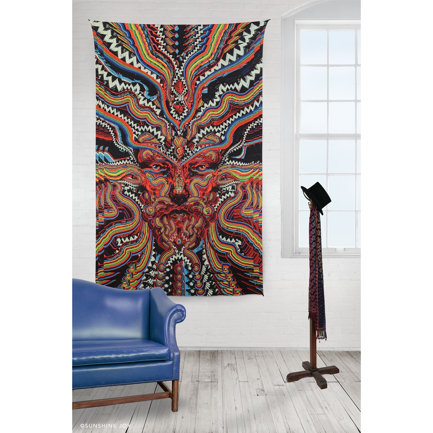 3D Bicycle Day Tapestry