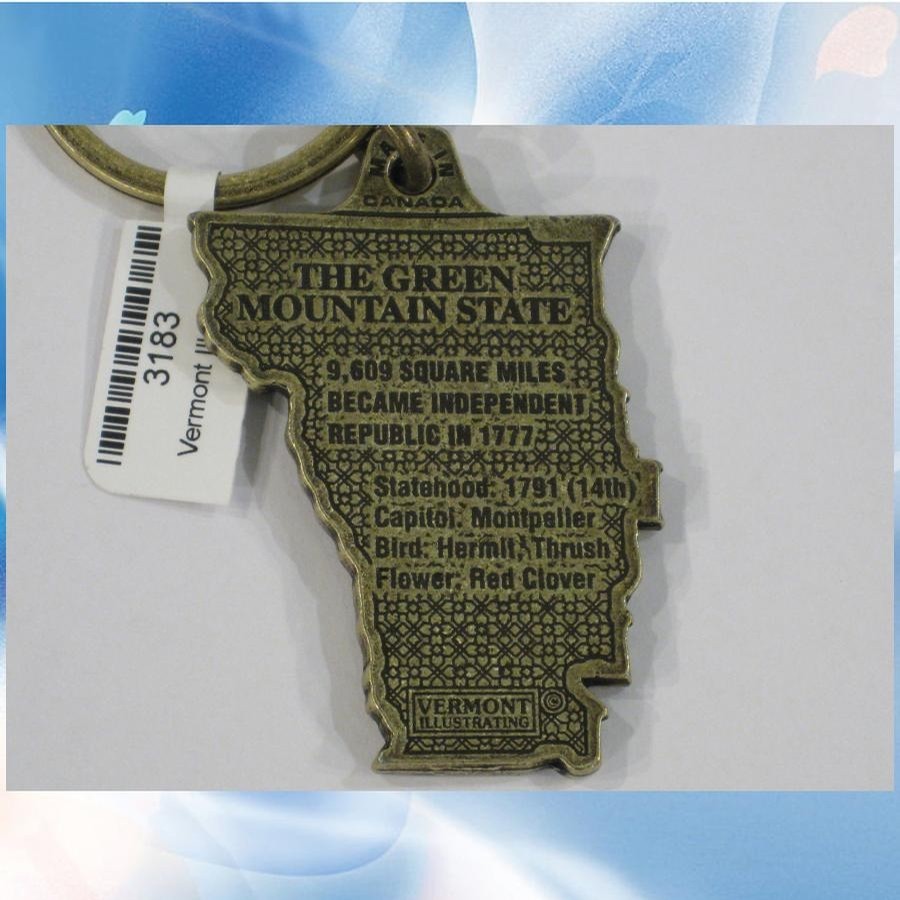 Gold State Keychain