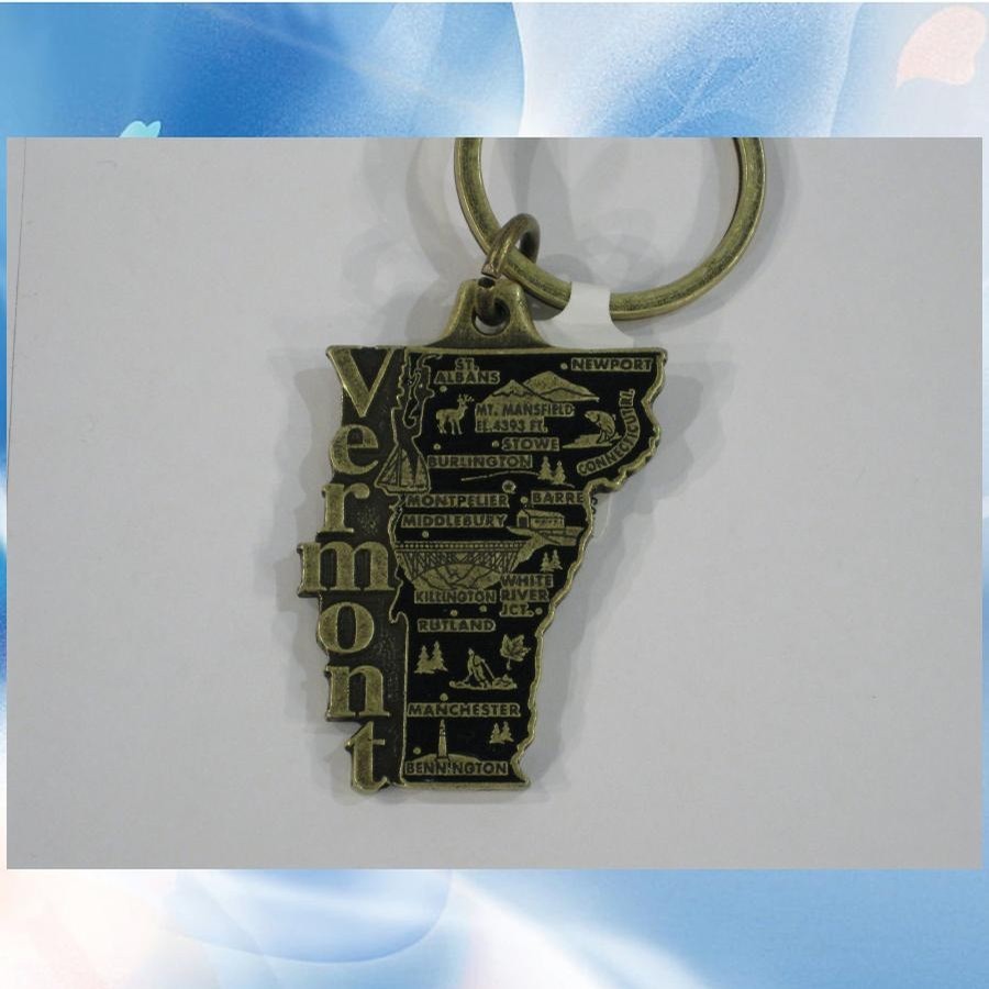 Gold State Keychain